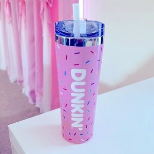 NWT Dunkin 24oz. Insulated pink with sprinkles tumbler